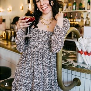 Abercrombie & Fitch Long Sleeve Ruched Mini Dress in tall